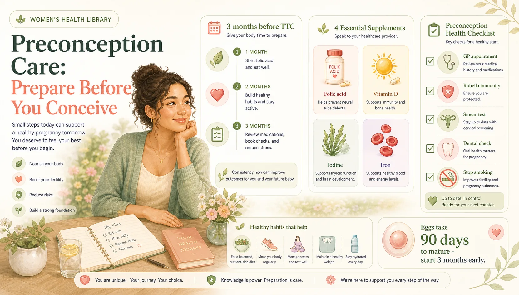 Preconception health — preparing your body before pregnancy