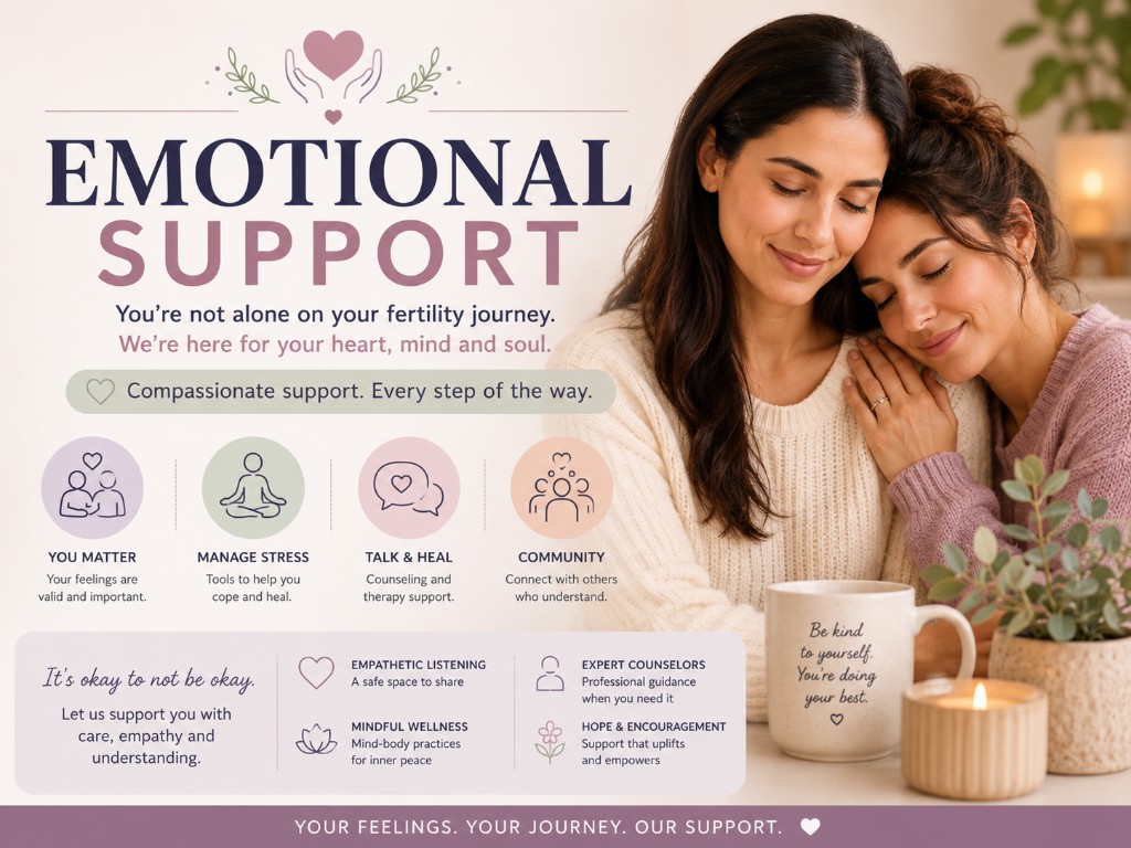 Two people comforting each other during the emotional strain of trying to conceive