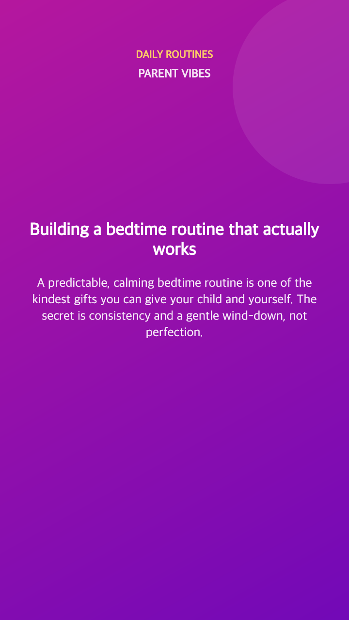 Building a bedtime routine that actually works