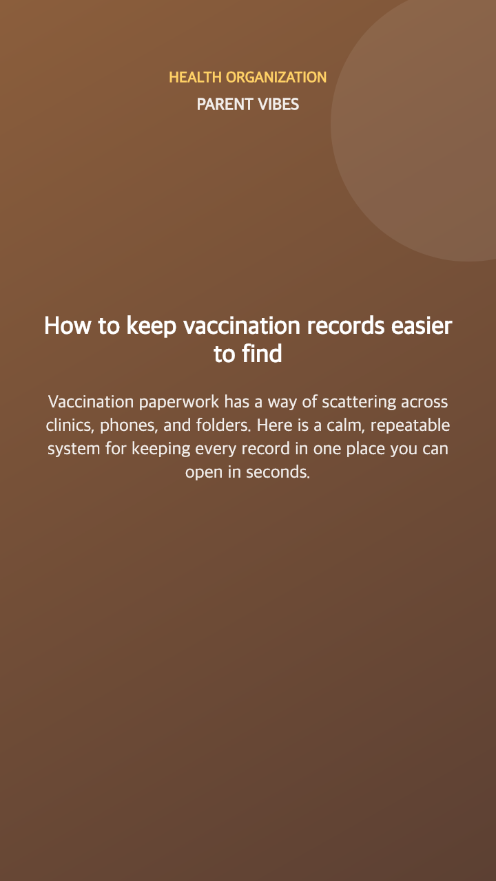 How to keep vaccination records easier to find