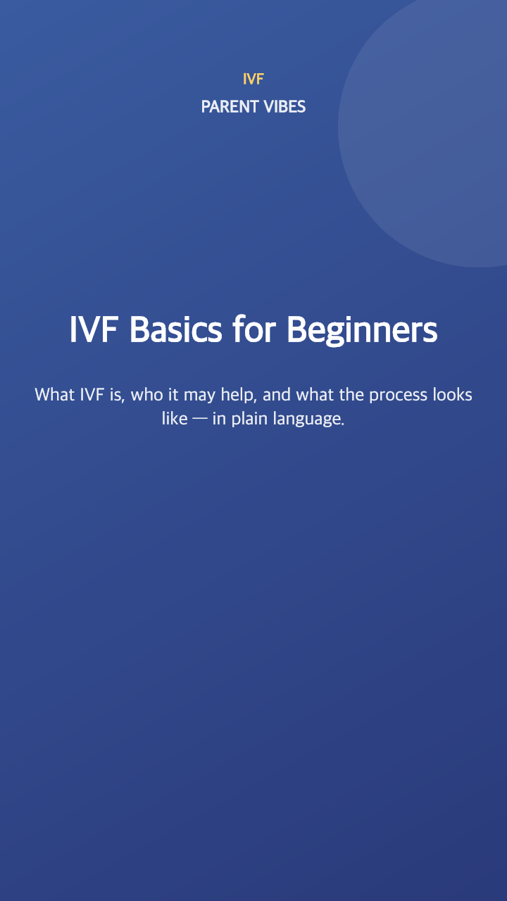 IVF Basics for Beginners
