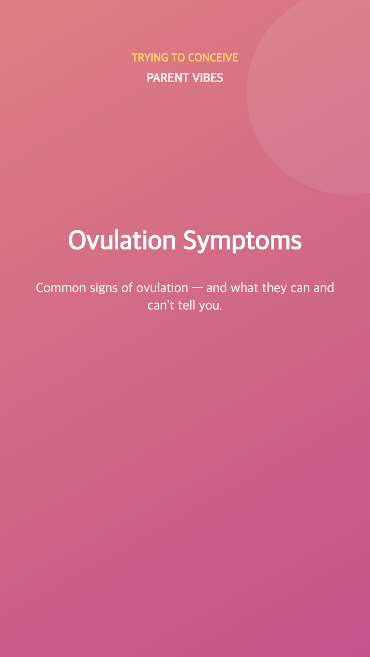 Ovulation Symptoms