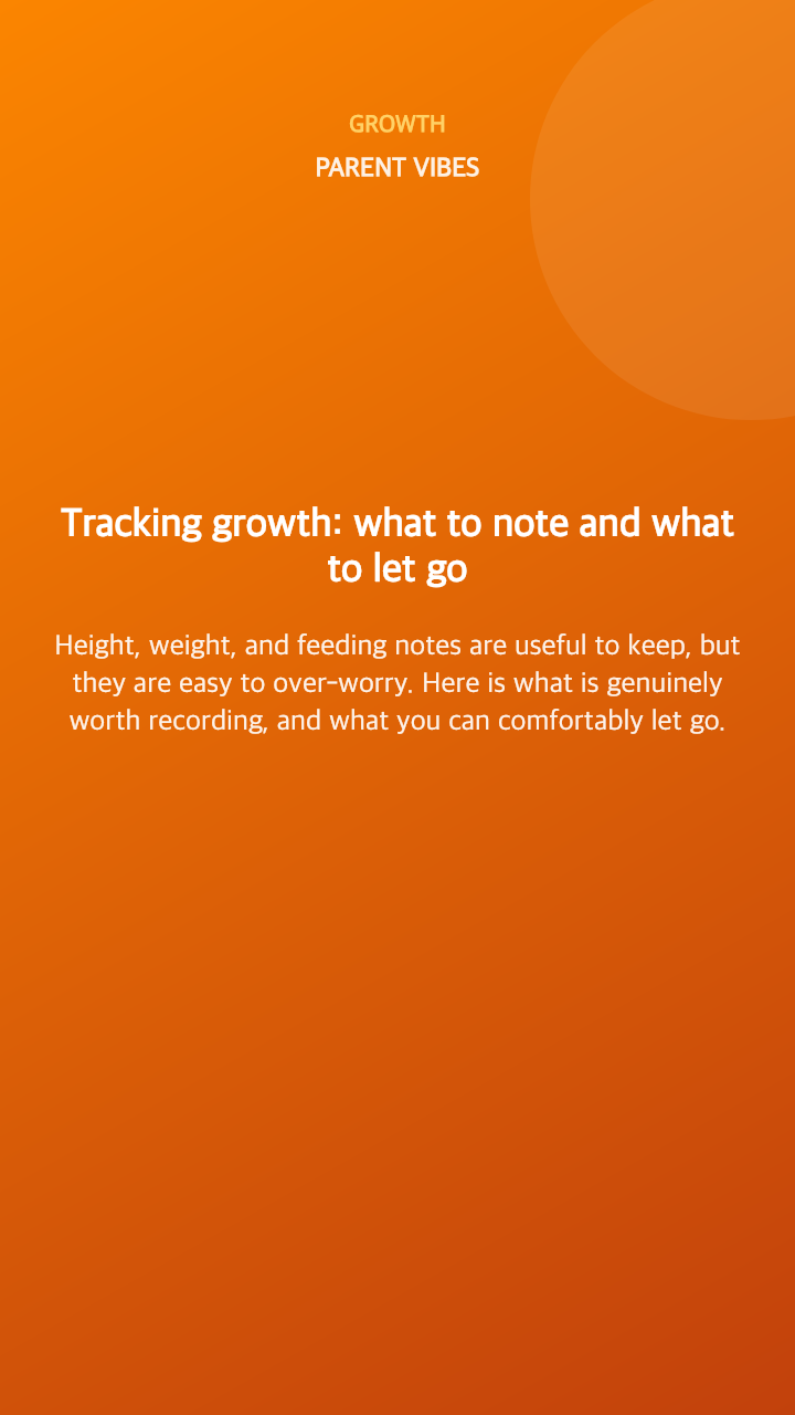 Tracking growth: what to note and what to let go