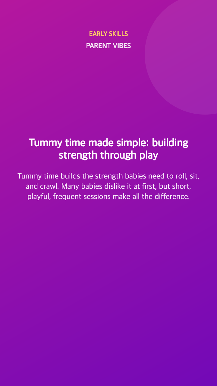 Tummy time made simple: building strength through play